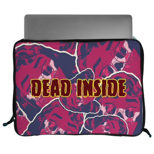 dead inside laptop sleeve with laptop