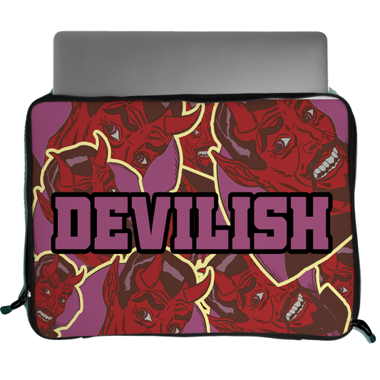 devilish laptop sleeve with laptop