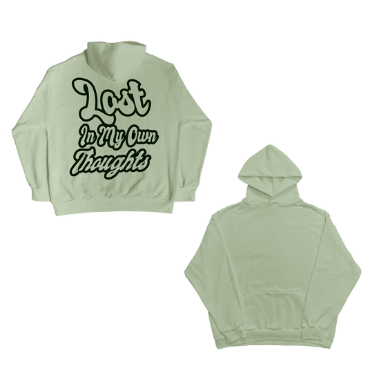 Lost in my Own Thoughts Mint Green Unisex Hoodie