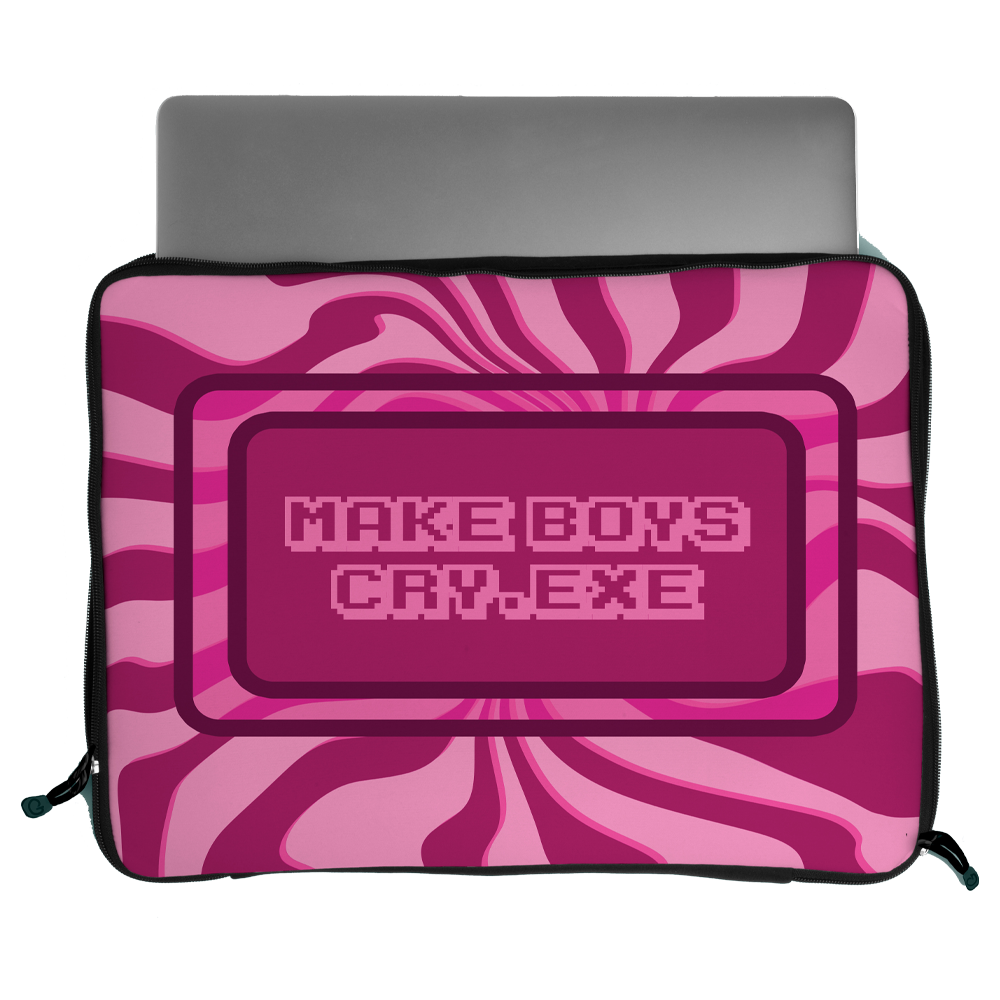 make boys cry laptop sleeve with laptop