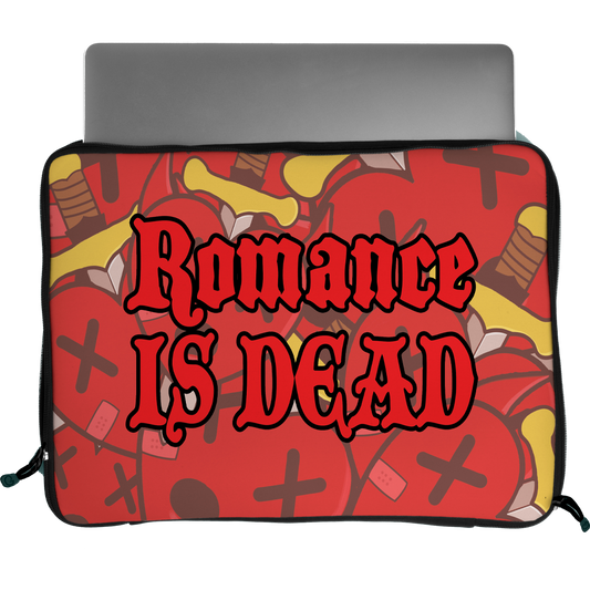 romance is dead laptop sleeve with laptop