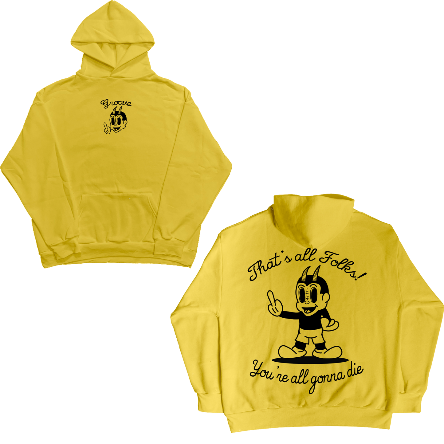 That's All Folks Yellow Unisex Hoodie