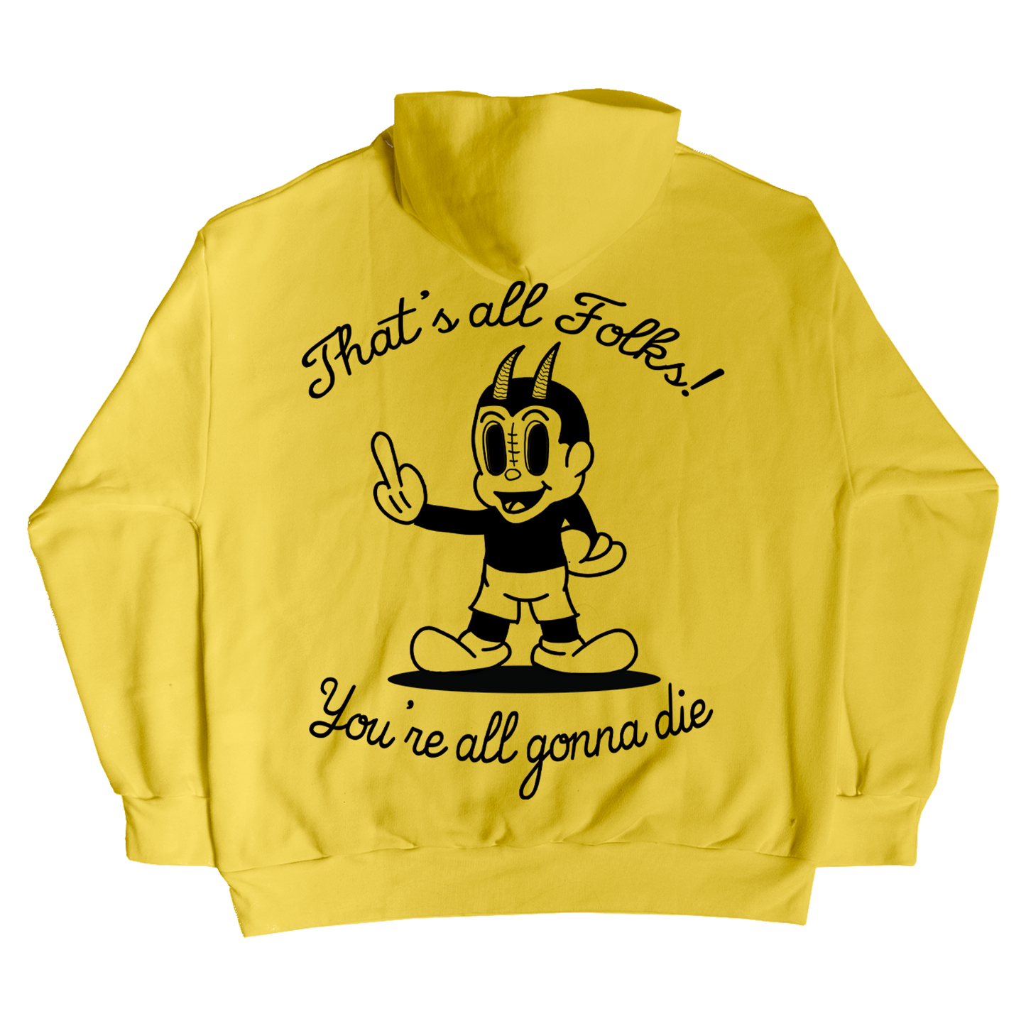 That's All Folks Yellow Unisex Hoodie