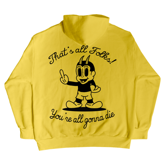 That's All Folks Yellow Unisex Hoodie