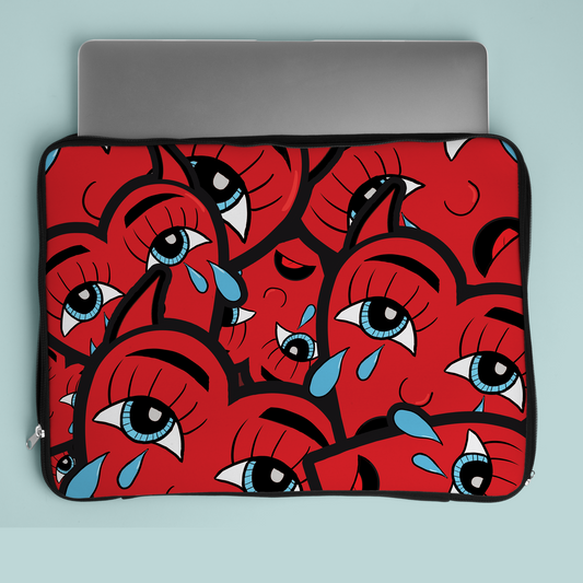 crybaby laptop sleeve with laptop