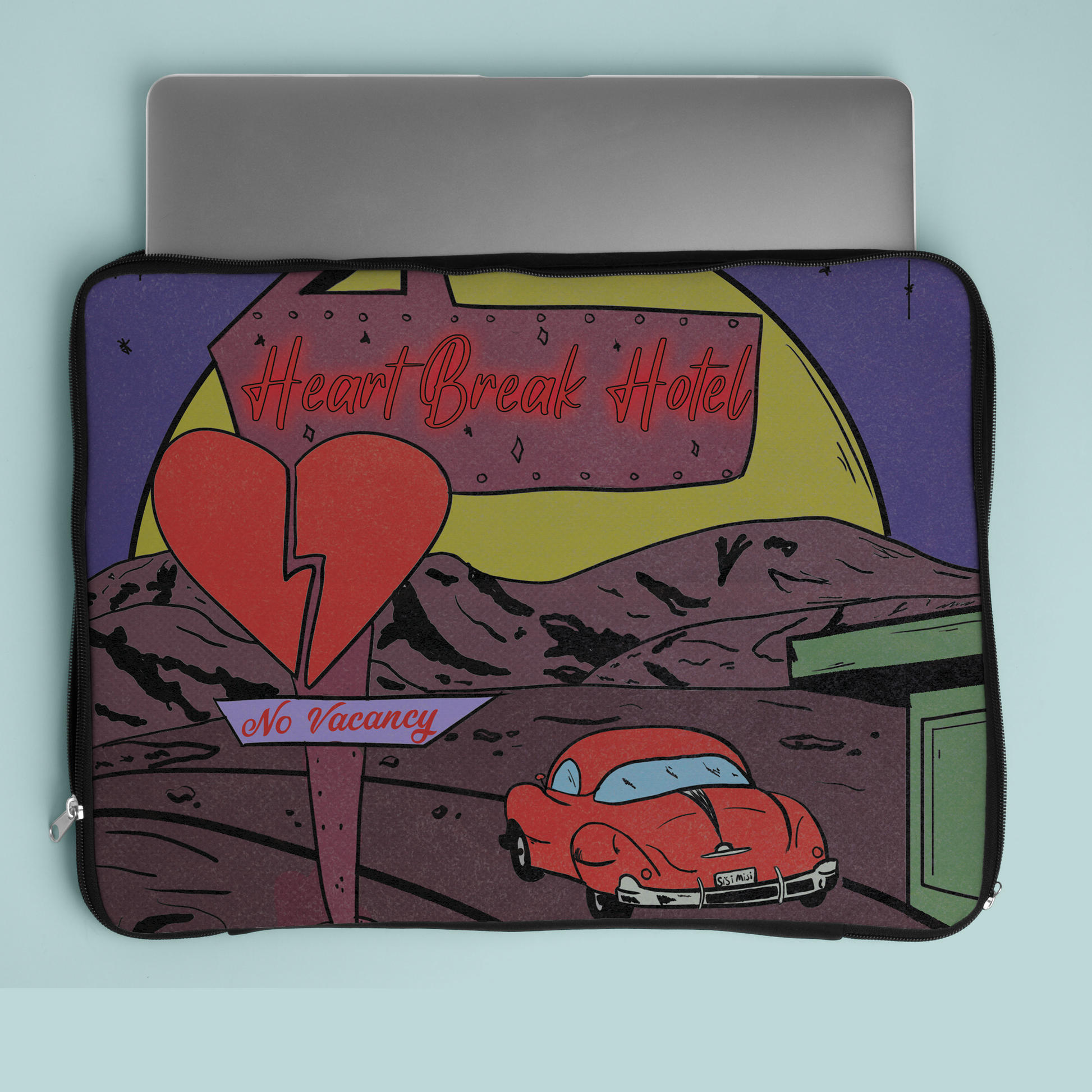 heartbreak hotel laptop sleeve