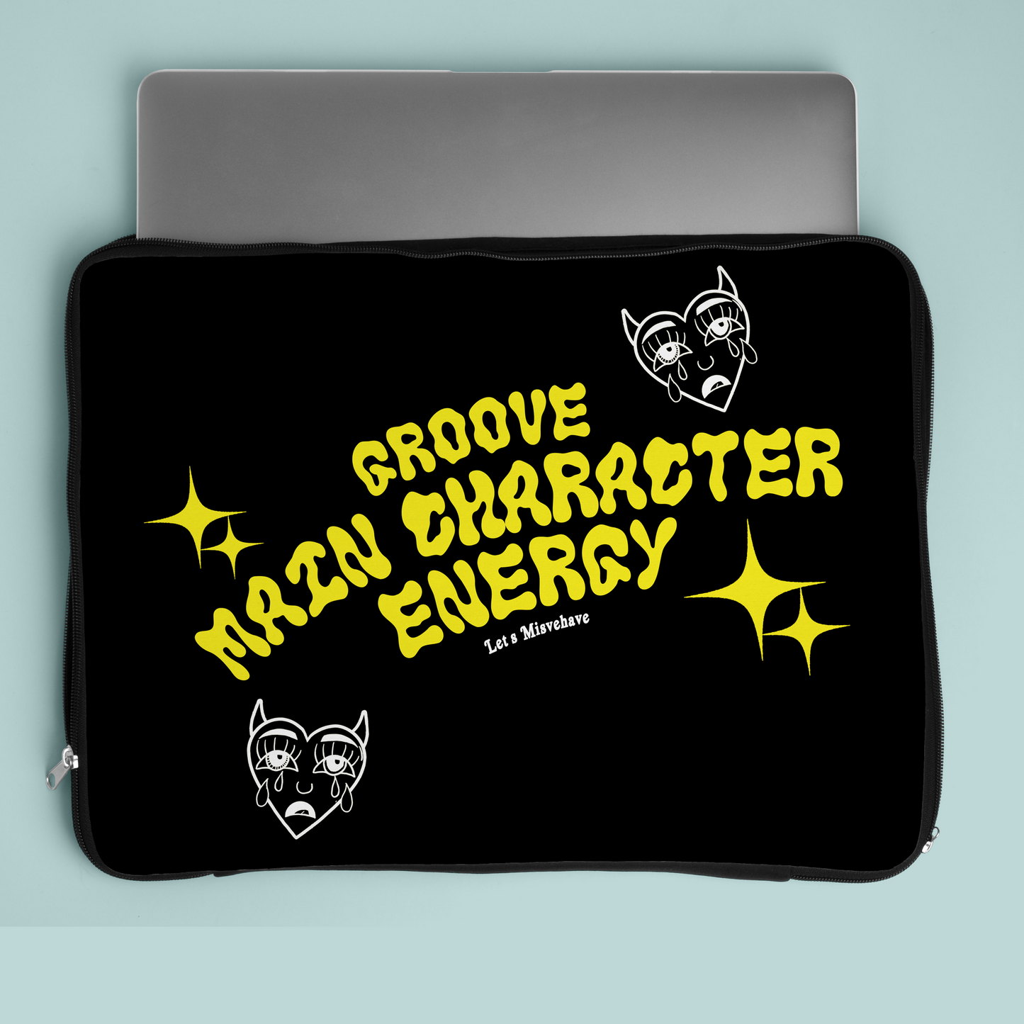 main character energy laptop sleeve